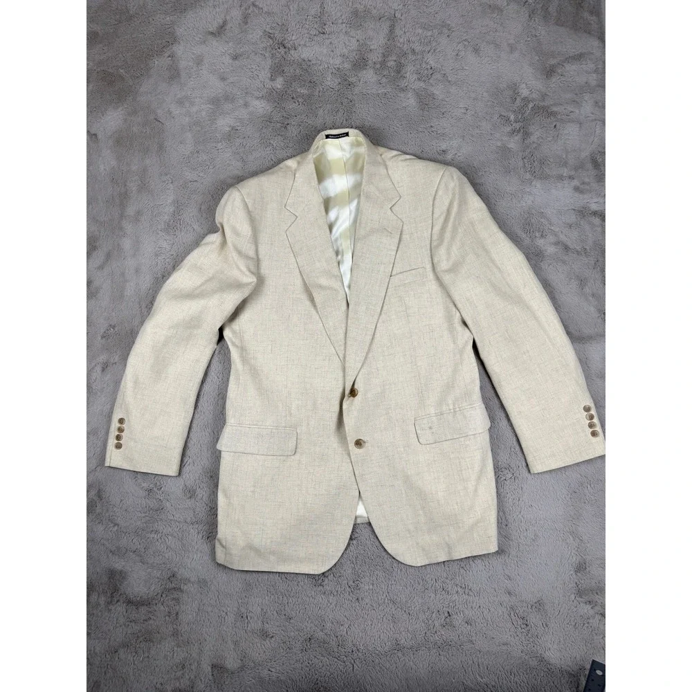 Munsingwear Lifestyle Blazer Sport Coat Two Button Beige Mens Size 44L